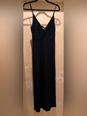 Aster The Label Black Wide Leg Jumpsuit Size Small